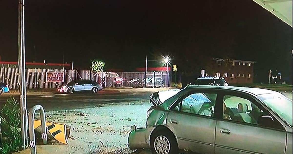 Detroit fire truck crashes into gas station on city's northeast side ...