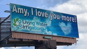 Man declares love for wife on 8 local billboards: 'Amy, I love you more!'
