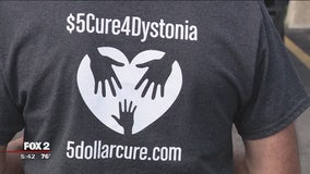 Jay Dunn has Dystonia, which cause his muscles to cramp and twist. He's now campaigning for a cure