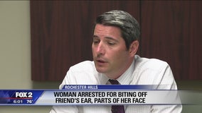 44-year-old who bit woman's ear off could be charged with two 10-year felonies