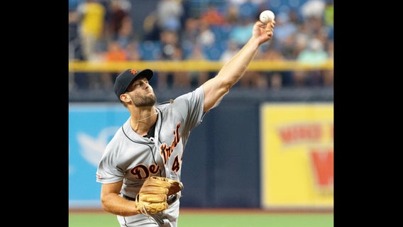 Trio of Tigers pitchers combine to blank Rays 2-0