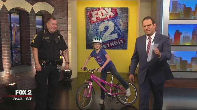 Bike safety with Eastern Michigan University Police Department