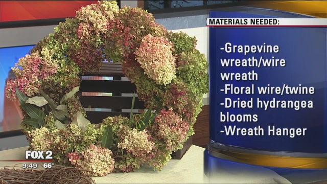 Easy to make hydrangea wreath
