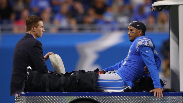 WATCH: Kearse hurt as Patriots rout Lions 31-3