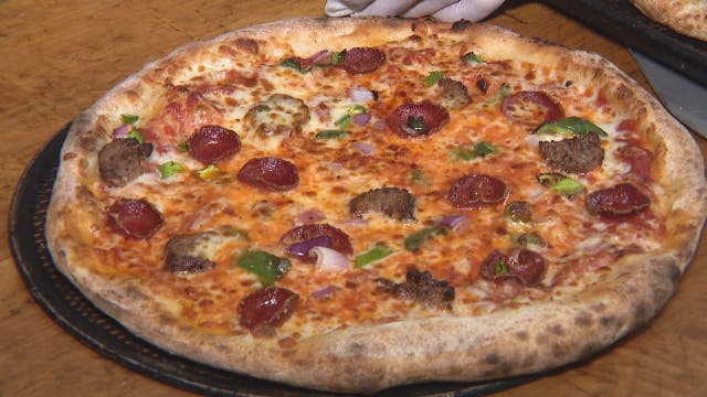 Pizza with a Mediterranean flare at Sicily's Pizza in Detroit