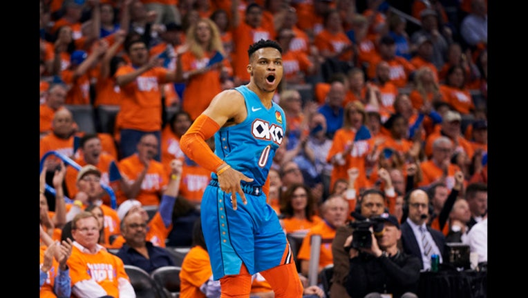 Russell Westbrook of the Western Conference All-Stars jersey and News  Photo - Getty Images