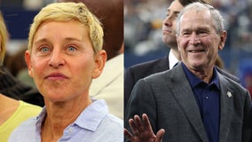 'Be kind to everyone': Ellen DeGeneres defends sitting next to George W. Bush at NFL game