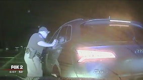 Shelby Township woman backs into the squad car after traffic stop for hit-and-run