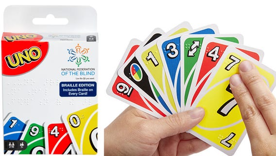 Mattel releases braille version of UNO to make card game more widely accessible