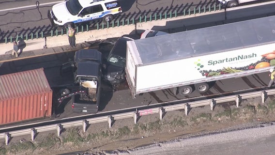 Northbound I-75 reopened at 12 Mile after crash in construction zone