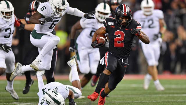 Dobbins, Fields lead No. 4 Ohio St over No. 25 Michigan St, 34-10