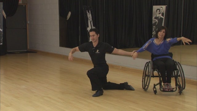 Wheelchair ballroom dancer raising awareness