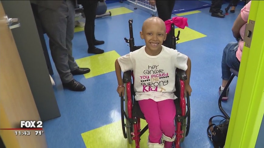 6-year-old cheerleader fighting cancer, inspiring others with her battle