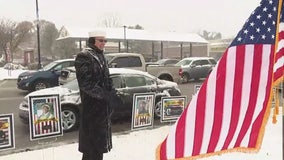 Navy vet salutes traffic on Veterans Day in Taylor to honor those who have served