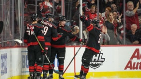 Hurricanes roll to 7-3 win over Red Wings