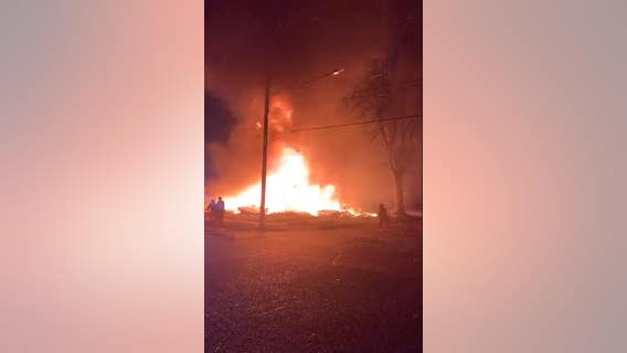 Police and fire at scene of house explosion in Warren