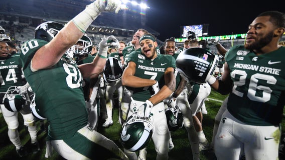 Michigan State bowl eligible after edging Maryland