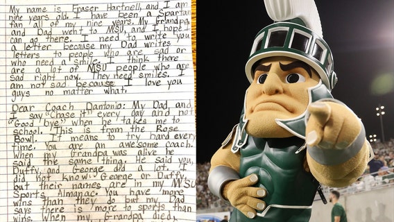 'Love you guys no matter what': 9-year-old writes heartfelt letter to MSU football team