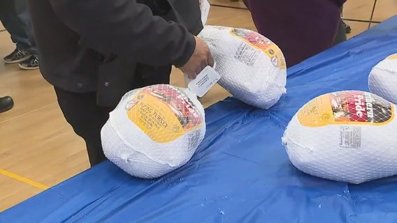 Over 300 turkeys given away to residents, families of fallen Detroit Police members