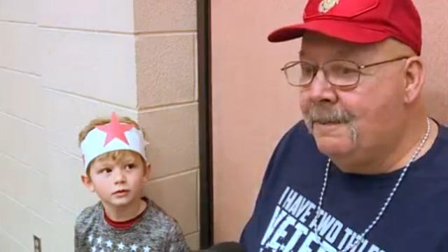 Macomb grade school hosts honor walk to recognize veterans