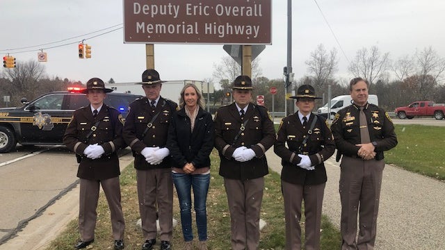 Section of Michigan Highway dedicated to murdered deputy Eric Overall