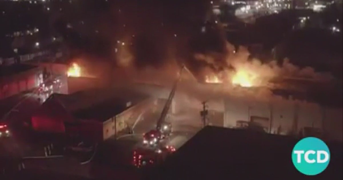 Large warehouse fire burns overnight in Dearborn | FOX 2 Detroit
