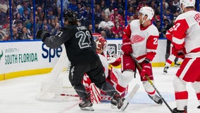 Point scored deciding goal, Lightning beat Red Wings