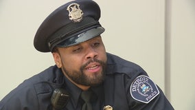 From homeless to class speaker, one of Detroit's newest officers has a remarkable story to tell