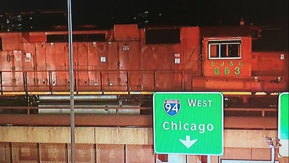 Train crash on Schaefer Road and I-94 causes Hazmat cleanup