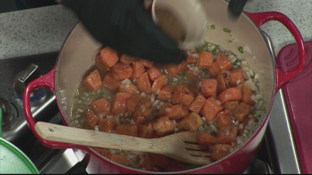 Joe Hibbert of Palate prepares spicy squash stew