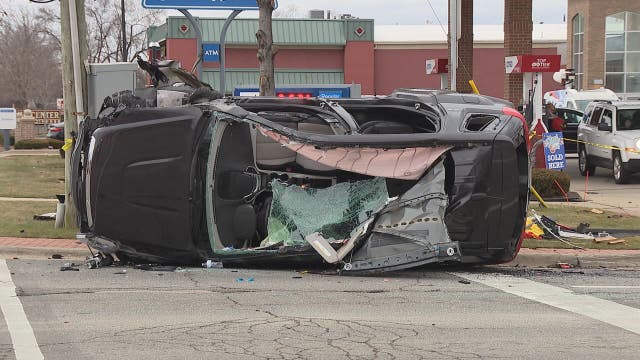 Driver trapped inside car after crash in Plymouth
