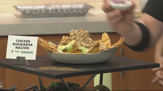 Chef Anthony Matta of LCA prepares Chicken Shawarma Nachos