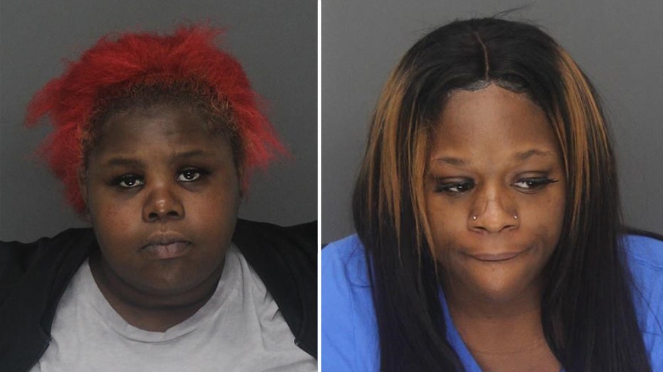 Mug shots of Markayla Pruitt (L) and Zetorria Ellis (R).