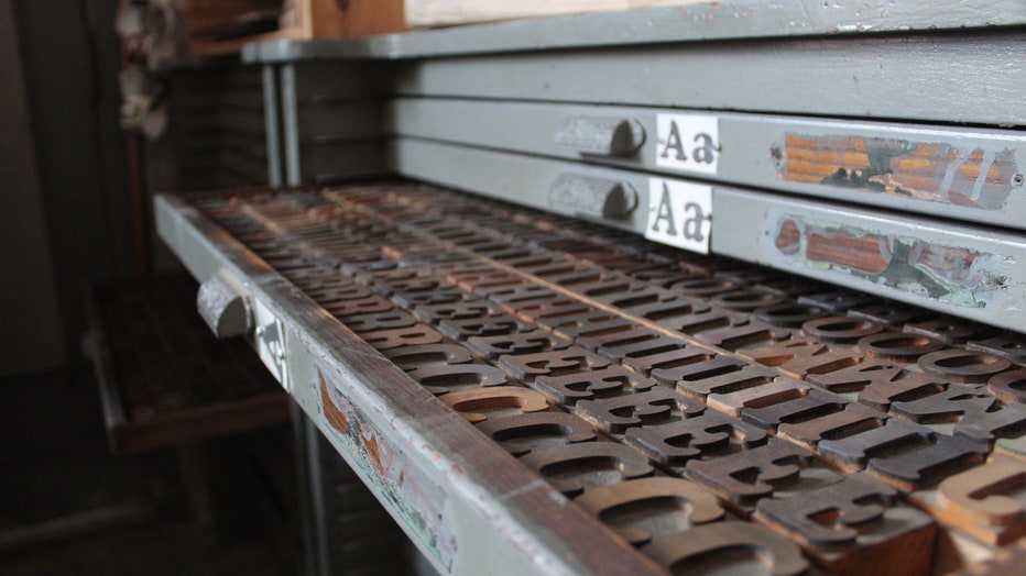 Wooden type that printers lay out on letter presses.