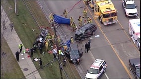 1 woman killed, 2 others seriously hurt in multi-car crash on John R