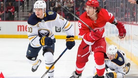 Rodrigues scores 2 goals to lift Sabres past Detroit