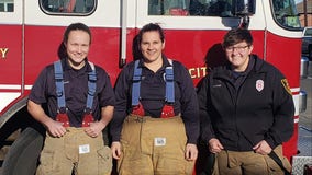 All-female fire engine crew hopes to inspire young girls to take up firefighting