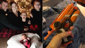 Pregnant mom brings Nerf gun to hospital to keep husband awake: 'Mom hack level 10,000'