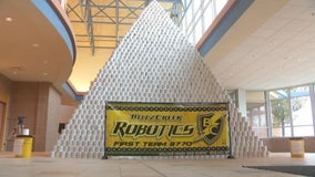 Michigan high school builds world's unofficial largest toilet paper pyramid