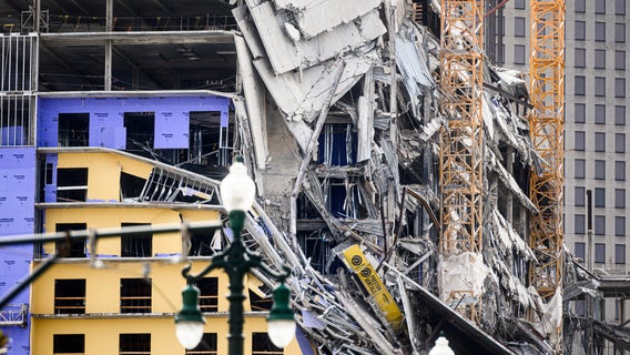 Body of person killed in New Orleans Hard Rock Hotel collapse left exposed