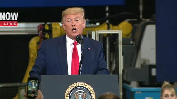 President Trump celebrates new USMCA trade deal during speech at Warren auto supplier