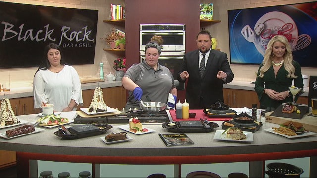 Cooking bubbling shrimp with Black Rock