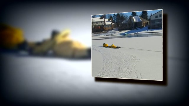 Young siblings trapped, rescued from thin ice while sledding in Shelby Twp. backyard