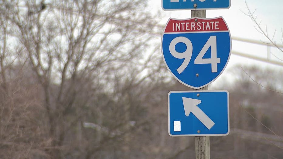 An I-94 street sign