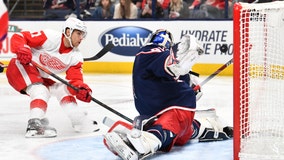 Merzlikins gets fifth shutout, Blue Jackets beat Red Wings