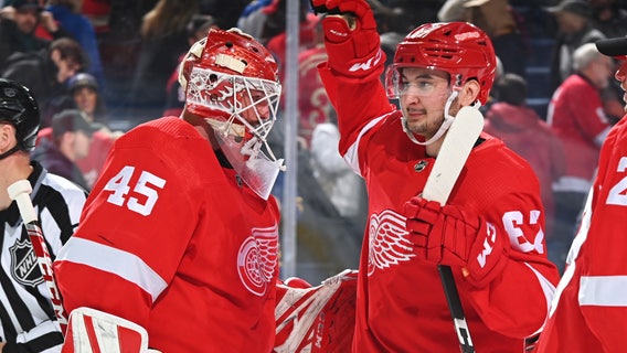 Red Wings snap 9-game skid with 4-3 shootout win over Sabres