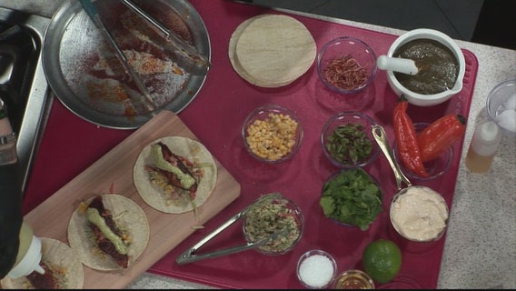 Surf and turf tacos for Valentine's Day