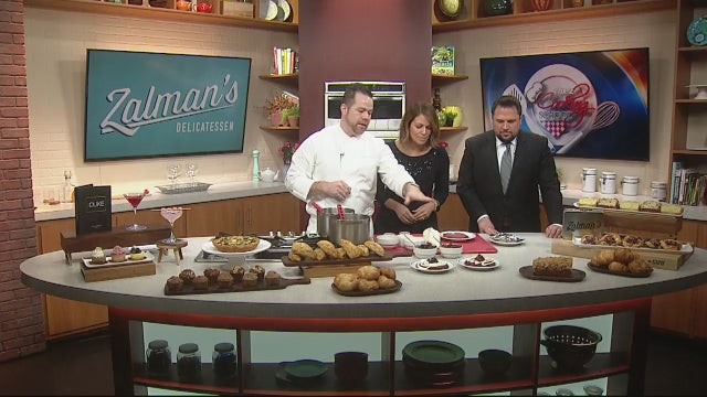 Making red velvet pancakes with Zalman's Delicatessen