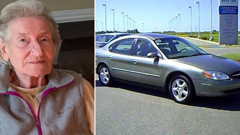 A photo of Irene Kin, and a 2002 Ford Taurus