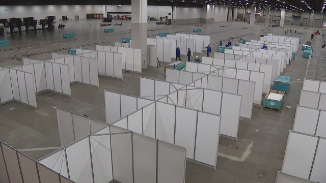 First look inside TCF Center transformation to a COVID-19 field hospital